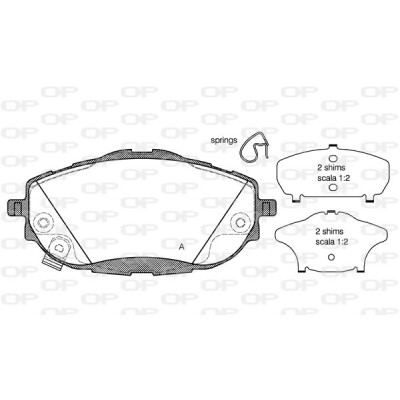 Kit pastiglie freno, Freno a disco OPEN PARTS BPA1561.02