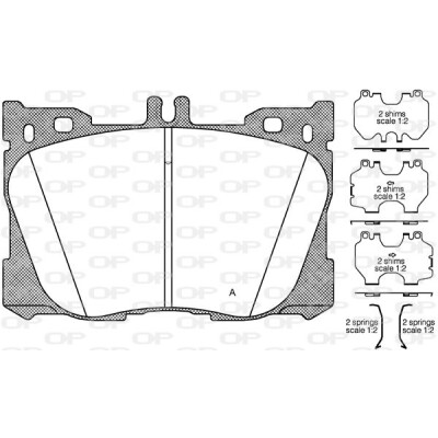 Kit pastiglie freno, Freno a disco OPEN PARTS BPA1705.00