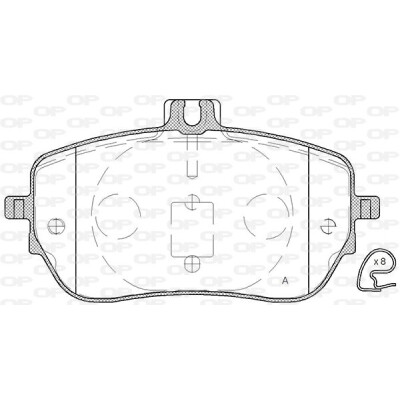 Kit pastiglie freno, Freno a disco OPEN PARTS BPA1827.00
