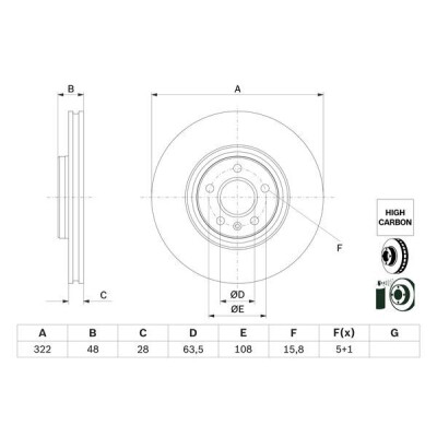 Set dischi freno BOSCH 0 986 479 F90