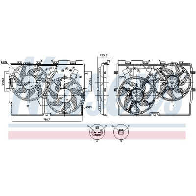 Ventola, Raffreddamento motore NISSENS 850115