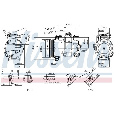 Compressore, Climatizzatore NISSENS 890696