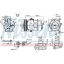 Compressore, aria condizionata NISSENS 890698
