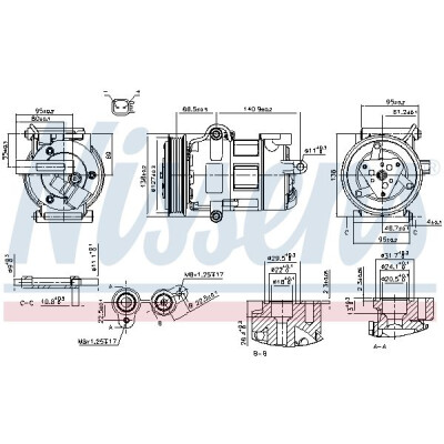 Compressore, aria condizionata NISSENS 890698