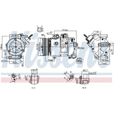 Compressore, Climatizzatore NISSENS 890772