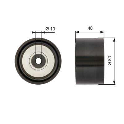 Puleggia di guida/tendicinghia a V scanalata GATES T36259