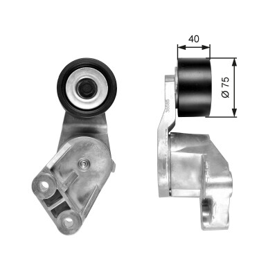 Tendicinghia, cinghia trapezoidale scanalata GATES T38585
