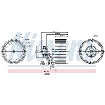 Ventilatore per cabina NISSENS 87093
