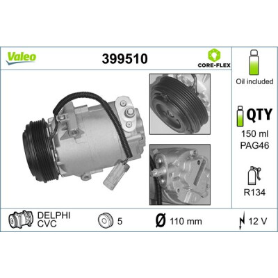 Compressore, Climatizzatore VALEO 399510