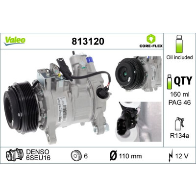 Compressore, Climatizzatore VALEO 813120
