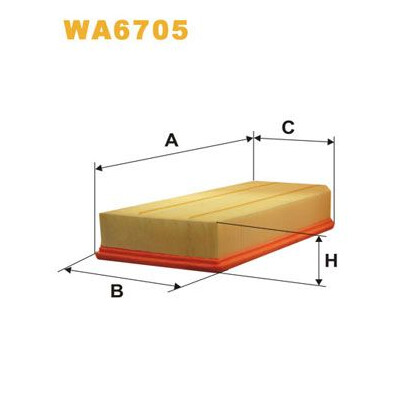 Filtro aria WIX WA6705