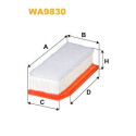Filtro aria WIX WA9830
