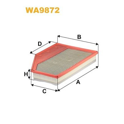 Filtro aria WIX WA9872