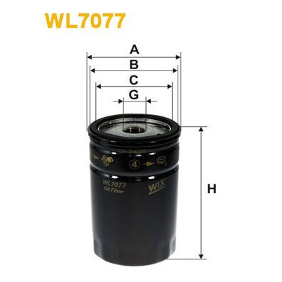 Filtro dell'olio WIX WL7077