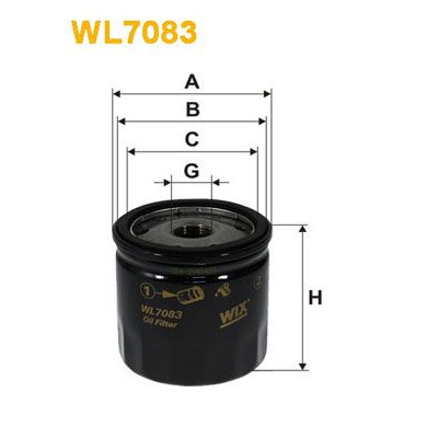 Filtro dell'olio WIX WL7083