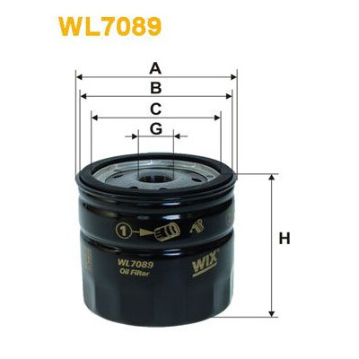 Filtro dell'olio WIX WL7089