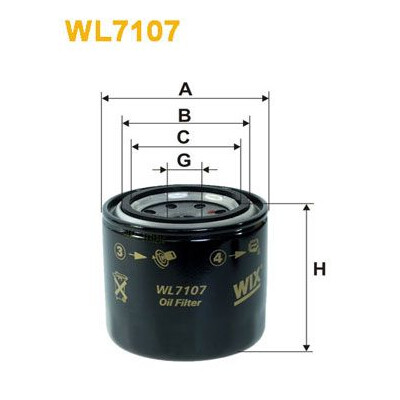 Filtro dell'olio WIX WL7107