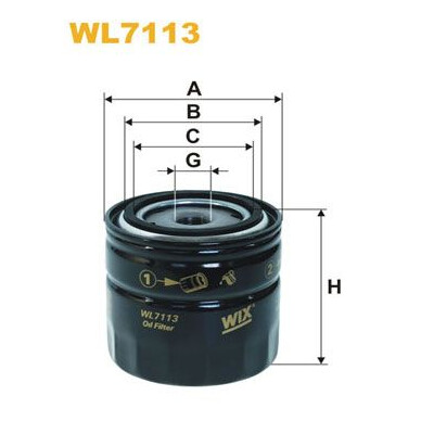 Filtro dell'olio WIX WL7113