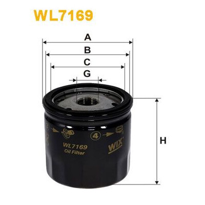 Filtro dell'olio WIX WL7169