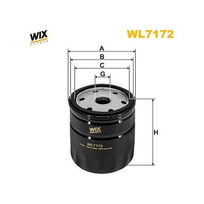 Filtro dell'olio WIX WL7172
