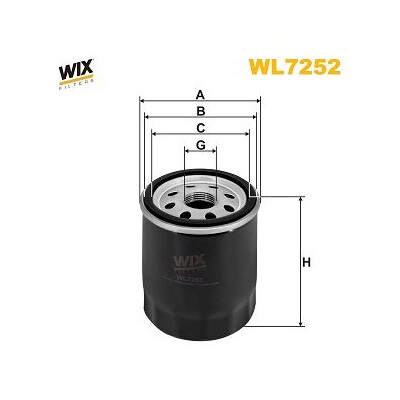 Filtro dell'olio WIX WL7252