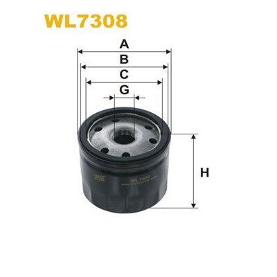Filtro dell'olio WIX WL7308