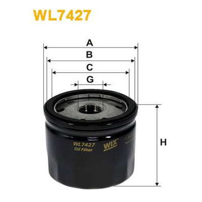 Filtro dell'olio WIX WL7427