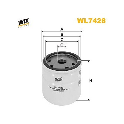 Filtro dell'olio WIX WL7428