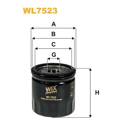 Filtro dell'olio WIX WL7523