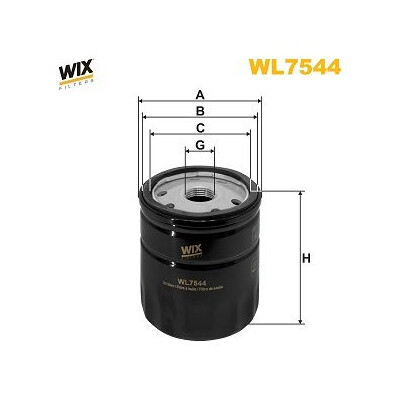 Filtro dell'olio WIX WL7544