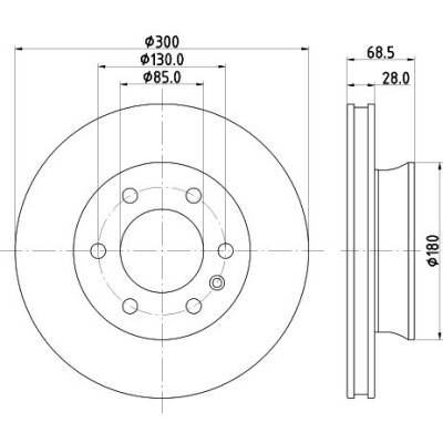 Disco freno HELLA 8DD 355 131-891