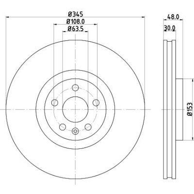 Disco freno HELLA 8DD 355 126-371