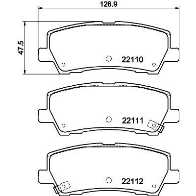 Kit pastiglie freno HELLA 8DB 355 044-271