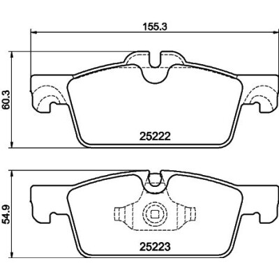 Set di pastiglie freno HELLA 8DB 355 041-101
