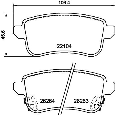 Set di pastiglie freno HELLA 8DB 355 040-811