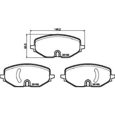 Set di pastiglie freno HELLA 8DB 355 040-801