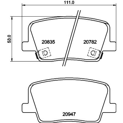 Kit pastiglie freno HELLA 8DB 355 040-511