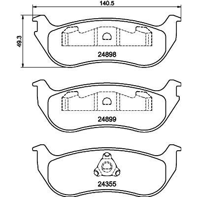 Set di pastiglie freno HELLA 8DB 355 040-451