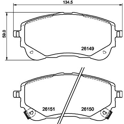 Kit pastiglie freno HELLA 8DB 355 040-191
