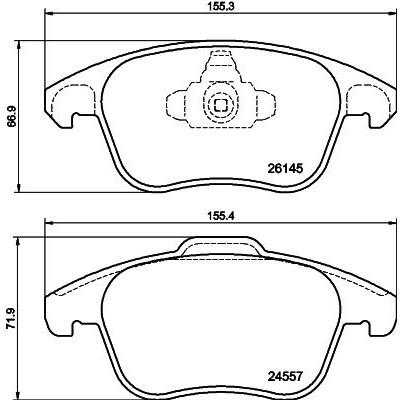 Set di pastiglie freno HELLA 8DB 355 040-141