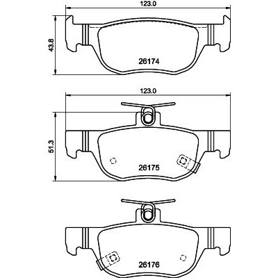 Set di pastiglie freno HELLA 8DB 355 040-101