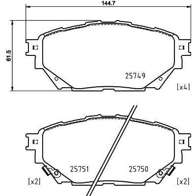 Set di pastiglie freno HELLA 8DB 355 039-471