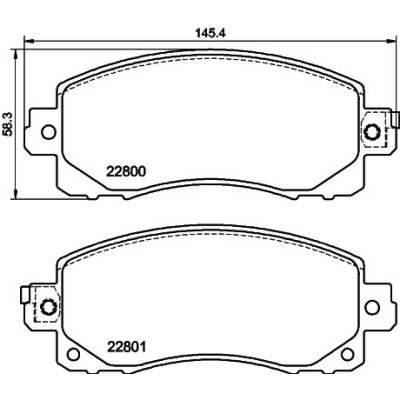 Kit pastiglie freno HELLA 8DB 355 039-161