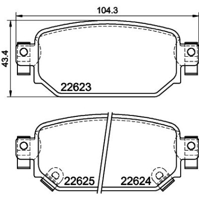 Kit pastiglie freno HELLA 8DB 355 039-141