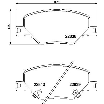 Kit pastiglie freno HELLA 8DB 355 039-061