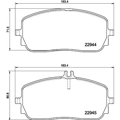 Set di pastiglie freno HELLA 8DB 355 039-011