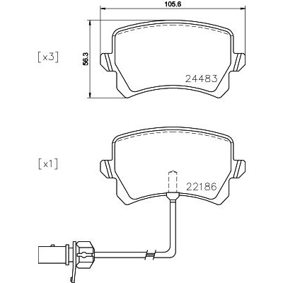 Set di pastiglie freno HELLA 8DB 355 023-031