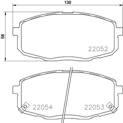 Set di pastiglie freno HELLA 8DB 355 025-791