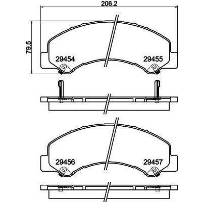 Set di pastiglie freno HELLA 8DB 355 025-801