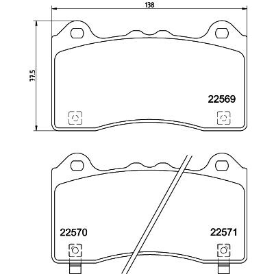 Set di pastiglie freno HELLA 8DB 355 025-831
